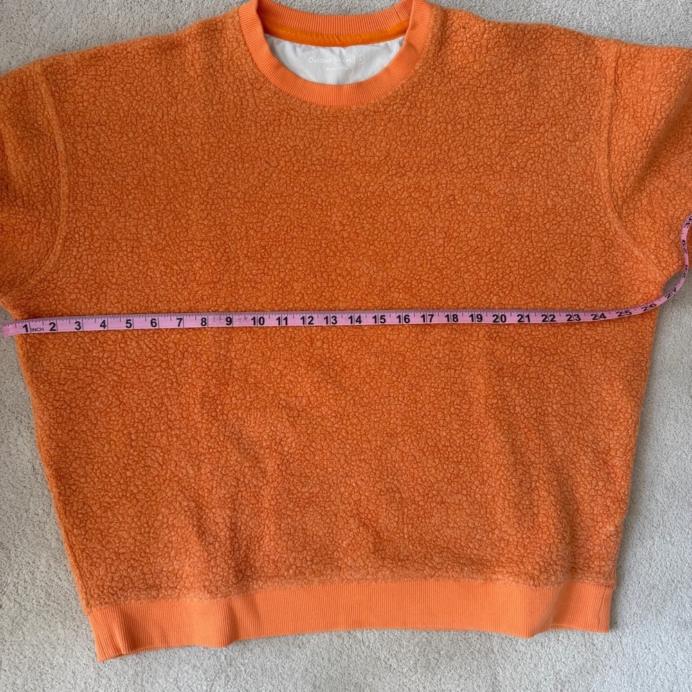 Outdoor Voices Orange Fleece Pullover XL - Picture 8 of 9